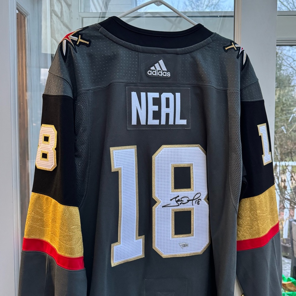 Authentic Vegas golden knights James neel signed game jersey